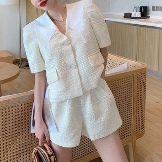 Peter-pan Collar Blazer / Skorts