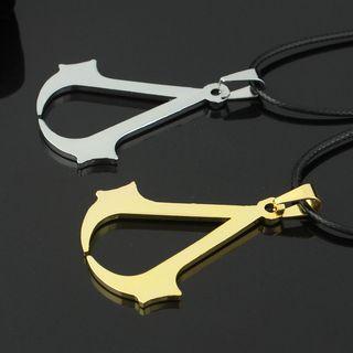 Pendant Alloy Pendant Leather Cord Necklace