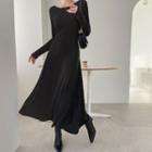 Knot-back Flared Long Dress