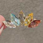 Lotus Faux Crystal Hair Clip Ly749 - Red & Yellow - One Size