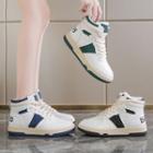 Two-tone High Top Fleece-lined Sneakers