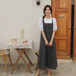 Stitched Long Overall Dress
