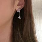 Star Bear Alloy Dangle Earring 1 Pair - Silver Needle - Silver - One Size