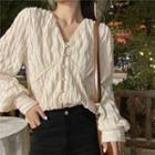 Crinkle Blouse White - One Size