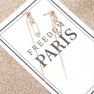 Pin Drop Earring 1 Pair - As Shown In Figure - One Size