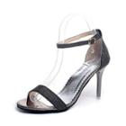 Glittered Ankle-strap High-heel Sandals