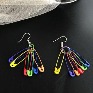 Safety Pin Fringed Earring