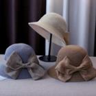 Bow Linen Cotton Bucket Hat
