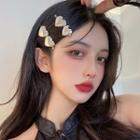 Polished Heart Hair Clip A3017 - White - One Size