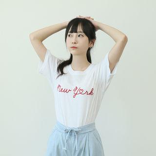 New York Embroidered T-shirt