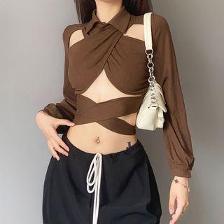 Long Sleeve Bandage Top