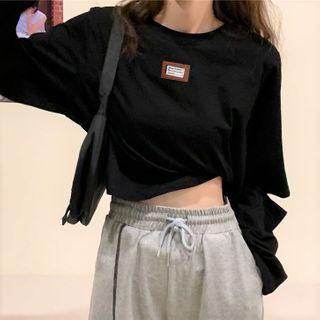 Long-sleeve Cutout T-shirt / Harem Pants