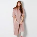 Coral-fleece Pullover Dress With Scarf