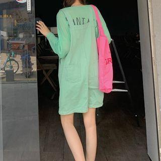 Long-sleeve Lettering T-shirt / Jumper Dress