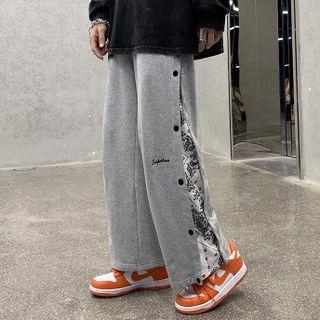 Paisley Button-side Pants