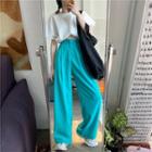 Pleated-front Wide-leg Dress Pants