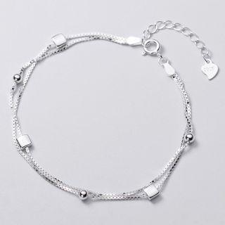 925 Sterling Silver Cube Bracelet S925 Sterling Silver - Silver - One Size