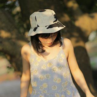 Printed Pattern Bucket Hat Milky White - M
