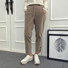 Button-side Corduroy Tapered Pants