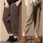 High-waist Corduroy Harem Pants