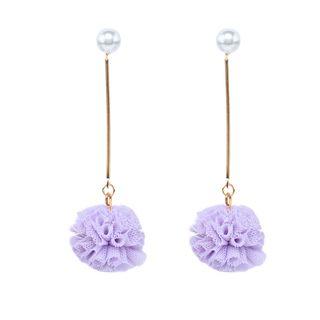 Faux Pearl Lace Bobble Dangle Earring