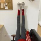 Embroidered Fleece Leggings