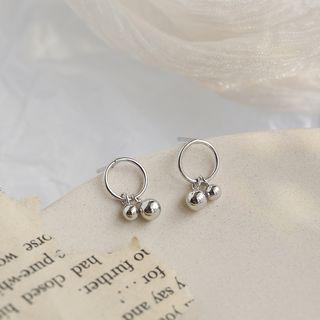Alloy Bead Dangle Earring 1 Pair - Silver - One Size