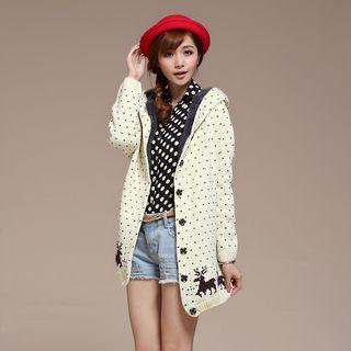 Fair Isle Hooded Chunky Cardigan