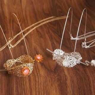 Retro Alloy Lotus Headpiece