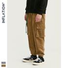 Buckled-accent Corduroy Cargo Jogger Pants