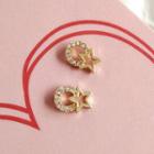 Alloy Rhinestone Star Earring 1 Pair - Gold - One Size
