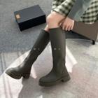 Platform Frosted Leather Tall Boots ( Various Designs )