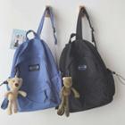 Plain Lettering Accent Backpack