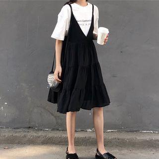 Spaghetti Strap Pinafore Dress