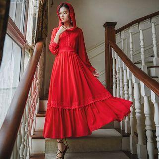 Hooded Long-sleeve Sundress