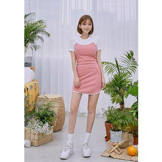 Piped Mini Bodycon Dress
