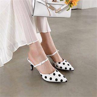 Banded-strap Pattern Mules