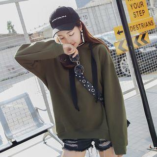 Zip-side Hooded Pullover