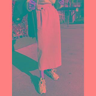 Slit-back Cotton Skirt