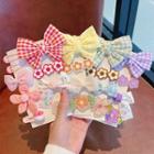 Set Of 9: Bow Fabric Hair Clip (various Designs)
