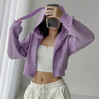 Rabbit Ear Hooded Cropped Sweatshirt
