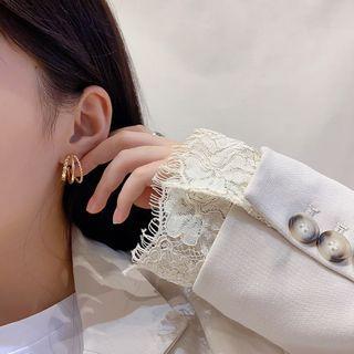 Triple Hoop Earing 1 Pair - E2479 - Gold - One Size