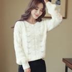 Perforated Sweater Beige - One Size