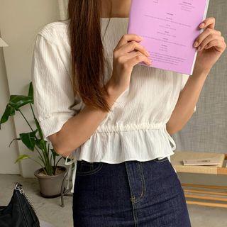 Drawstring-hem Blouse
