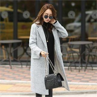 Single-breasted Patterned Coat