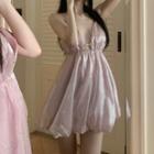 Sleeveless A-line Dress Pink - One Size