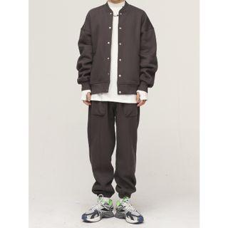 Plain Baseball Jacket / Sweatpants