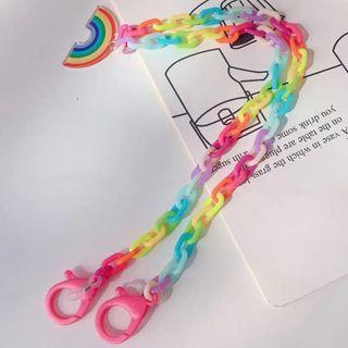 Acrylic Surgical Mask Chain 01 - Pink & Blue & Green & Yellow - One Size
