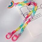 Acrylic Surgical Mask Chain 01 - Pink & Blue & Green & Yellow - One Size