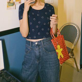 Smile Face Short-sleeve T-shirt / Camisole Top / Light Jacket